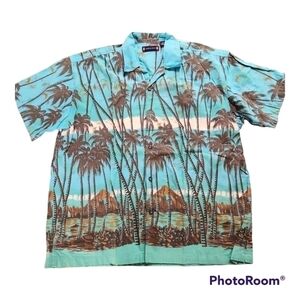 AMERICAN Blue Hawaiian Shirt